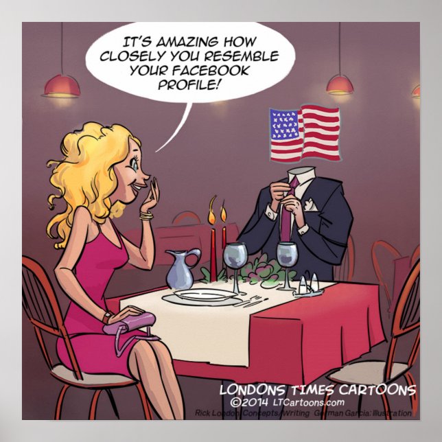 Póster Perfiles de medios sociales y Poster cómico de cit (Frente)