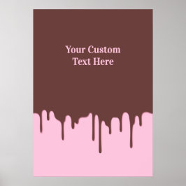 Póster Perforación de chocolate con texto de personalizad