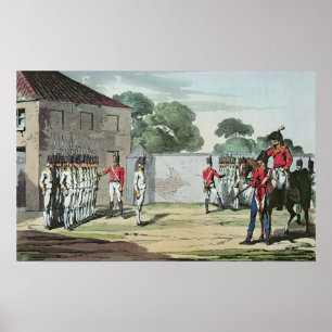Póster Perforación de soldados, 1807