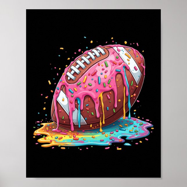 Póster Perforación Del Fútbol Para Lineman Wr Qb Rb Ice C (Frente)