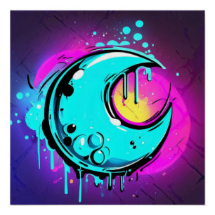 Póster Perforación lunar