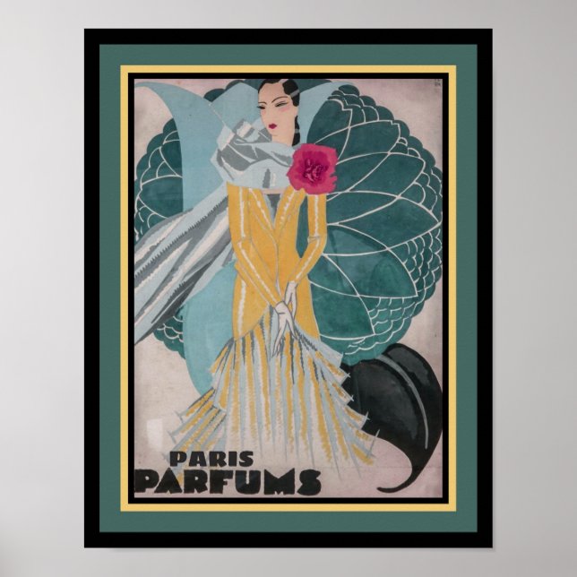 Póster Perfume Art Deco Paris 1925 (Frente)