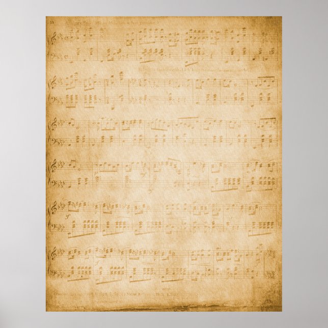 Póster Pergamino antiguo de fondo (Frente)