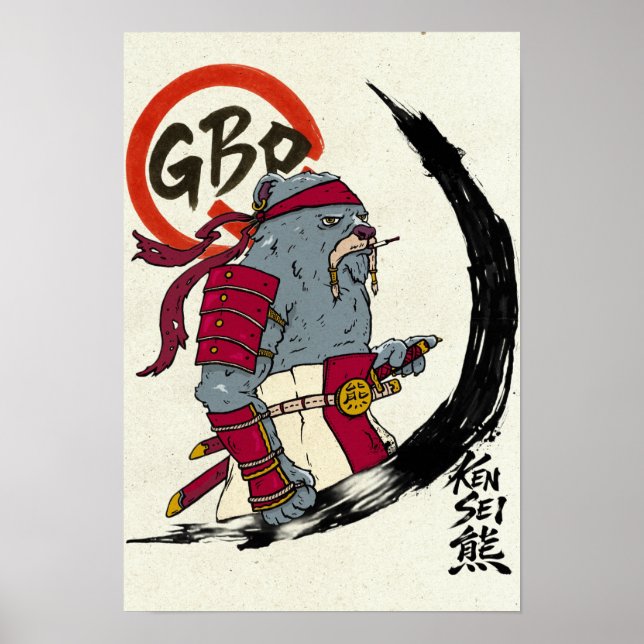 Póster Pergamino del Oso Kensei (Frente)
