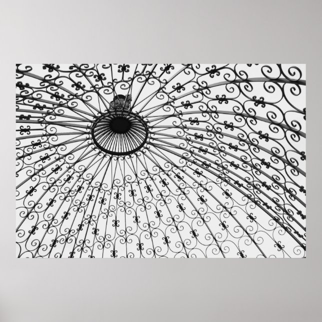 Póster Pérgola de Hierro, Jardines del Museo Gilcrease. 2 (Frente)