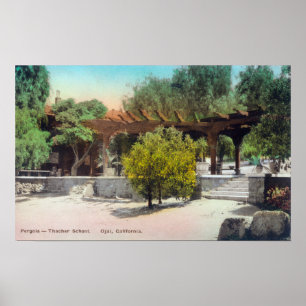 Póster Pérgola ViewOjai, CA de la escuela de Thacher