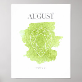 Póster Peridot Birthstone August