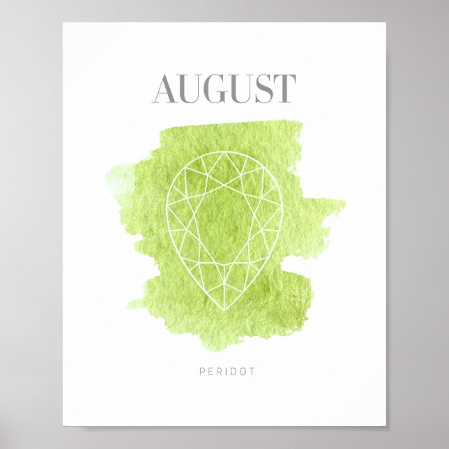 Póster Peridot Birthstone August (Frente)