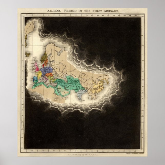 Póster Period of The First Crusade 1100 AD (Frente)