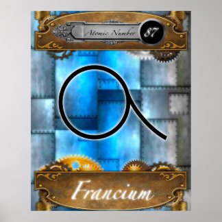 Póster Periodic Element Francium Atomic Number #87 Poster