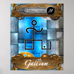 Póster Periodic Element Gallium Atomic Number #31 Poster