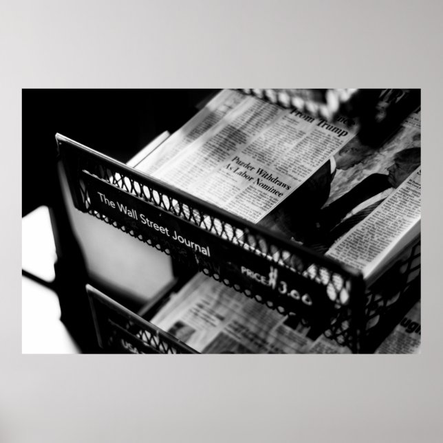PÓSTER PERIÓDICOS EN WALL STREET JOURNAL RACK (Frente)