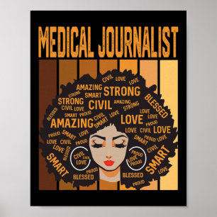 Póster Periodista médico Mes de la Historia Negra poderos