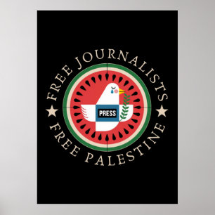Póster Periodistas Libres Palestina Libre