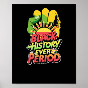 Póster Periodo de historia negra Pegatina de cultura negr