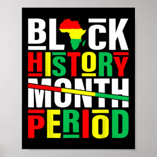 Póster Periodo del mes de la historia negra afroamericano