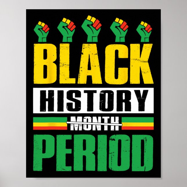 Póster Período del Mes de la Historia Negra Bhm Afroameri (Frente)