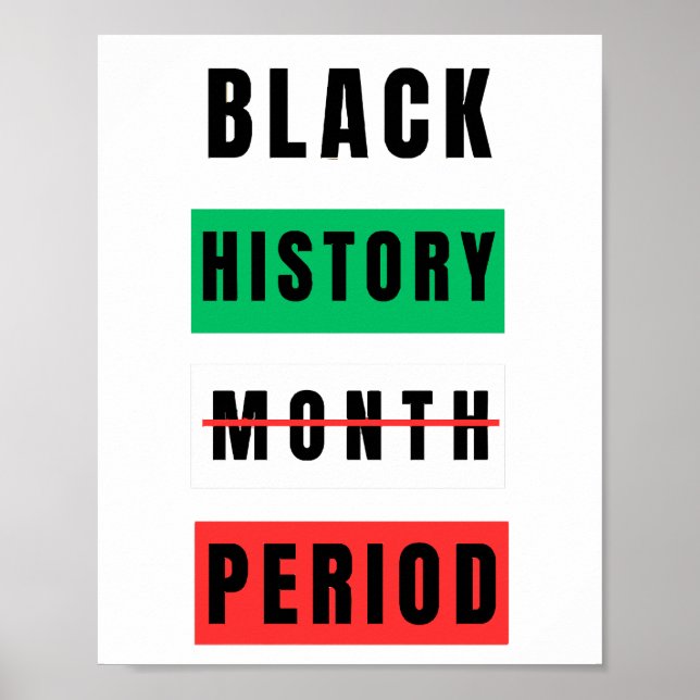 Póster Periodo del mes del historial negro (Frente)