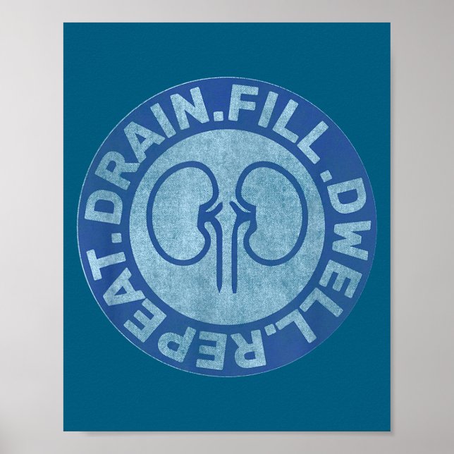 Póster Peritoneal Dialysis Nurse Funny Quote - Black, Uni (Frente)