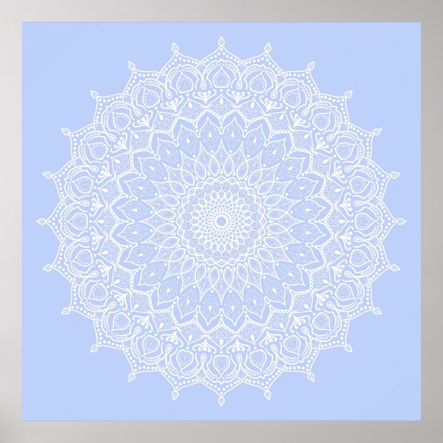 Póster Periwinkle Mandala - Bora en Juniper Berry (Frente)