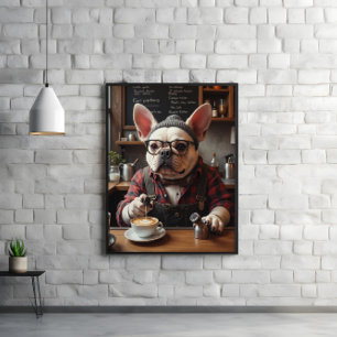 Póster Perk Up Pup: Frenchie Bar Brew
