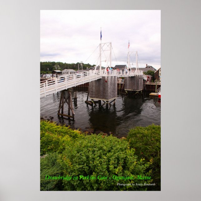 Póster Perkins Cove  Drawbridge - Ogunquit maine (Frente)