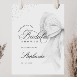 Póster Perlas blancas ceden ducha de novia