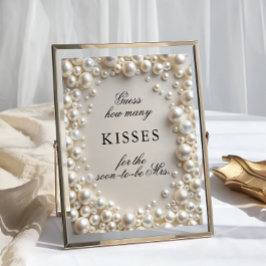 Póster Perlas elegantes cuántos besos en el juego de la d