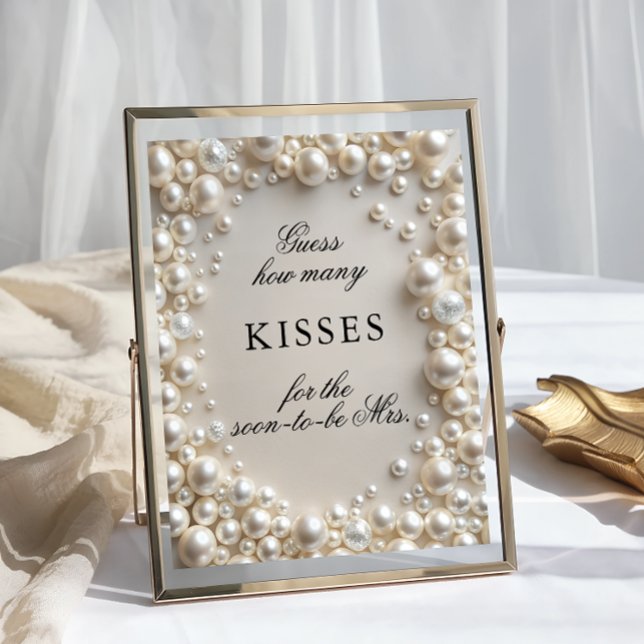 Póster Perlas elegantes cuántos besos en el juego de la d (Subido por el creador)