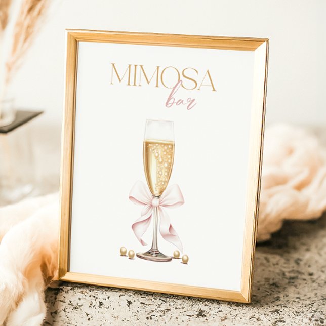 Póster Perlas rosas y Prosecco ducha de novia Mimosa Bar (Subido por el creador)