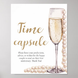 Póster Perlas y ducha de novia en Prosecco Time Capsule