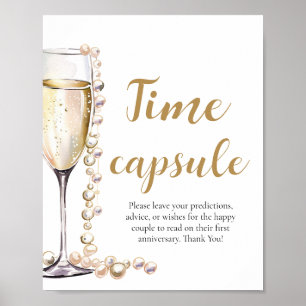 Póster Perlas y ducha de novia en Prosecco Time Capsule