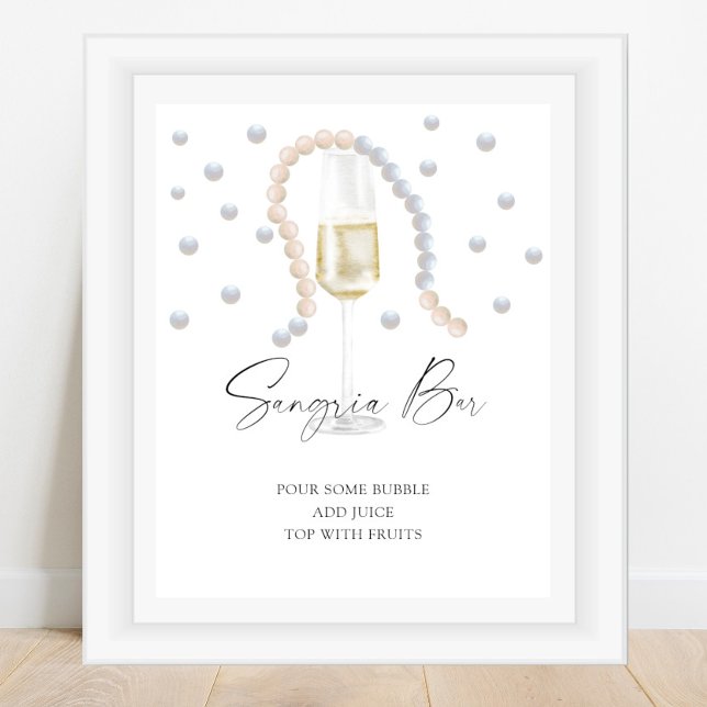 Póster Perlas y ducha de novia Prosecco - bar sangria (Subido por el creador)