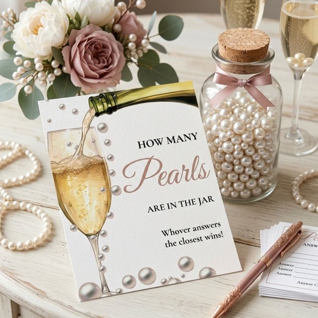 Póster Perlas Y Ducha De Novias Prosecco Cuántas Perlas (Subido por el creador)