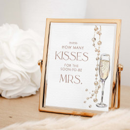 Póster Perlas Y Novias Del Prosecco Adivinan Cuántos Beso