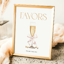 Póster Perlas y Prosecco Bridal Shower favorece el Rótulo