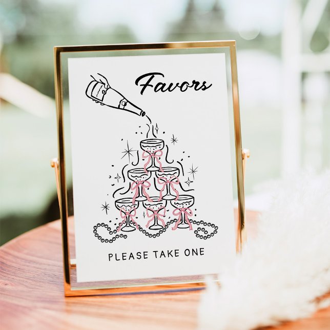 Póster Perlas y Prosecco Bridal Shower favorece el Rótulo (Subido por el creador)