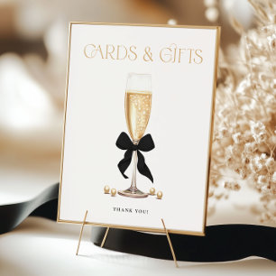 Póster Perlas y Prosecco Bridal Shower favorece el Rótulo