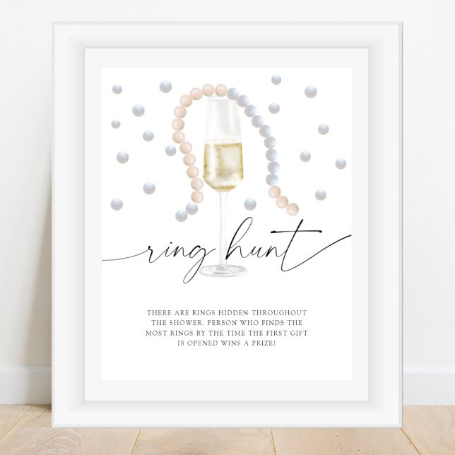 Póster Perlas y Prosecco - caza de anillo juego de ducha  (Subido por el creador)