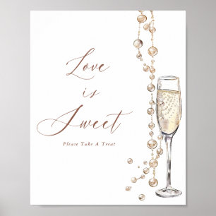 Póster Perlas Y Prosecco Novias Adivinan Que El Amor Es D