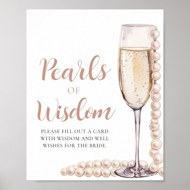Póster Perlas y prosecco Perlas de Champagne de buen Rótu (Frente)