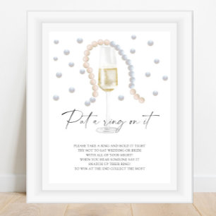 Póster Perlas y Prosecco - ponle un anillo al juego