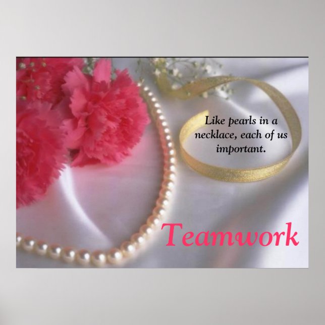Póster Perlas y trabajo en equipo poster por tdgallery (Frente)