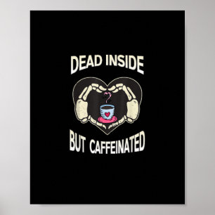 Póster Pero Cafetería Skeleton Mands Heart