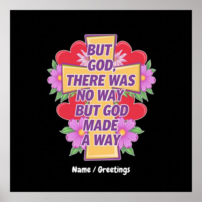 Póster Pero Dios No Había Manera, Pero Dios Hizo El Camin (Frente)