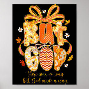 Póster Pero Dios Preppy Floral Otoño Floral Caída Coquett