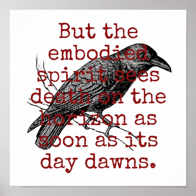 Póster Pero El Espíritu Enamorado Ve La Muerte - Cita De  (Frente)