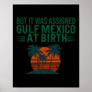 Póster Pero Fue Encendido Golfo De México En Birth Retro
