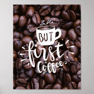 Póster Pero la primera cita del café alude a la tipografí