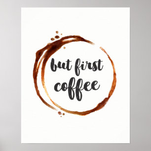 Póster Pero la primera tipografía de café cita al poster